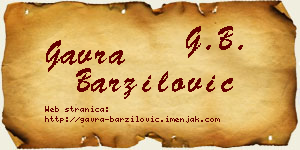 Gavra Barzilović vizit kartica
